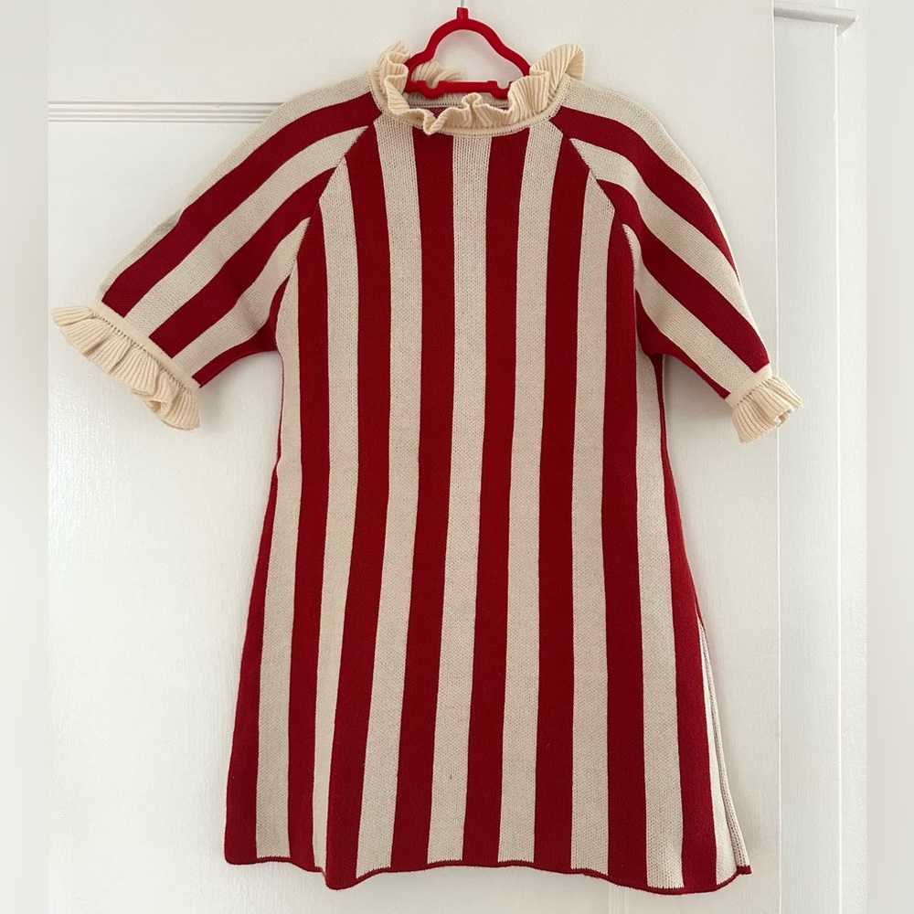 Red and White Stripe Dress